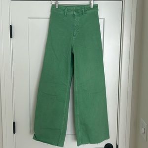 Zara Marine Straight Jeans in Green
